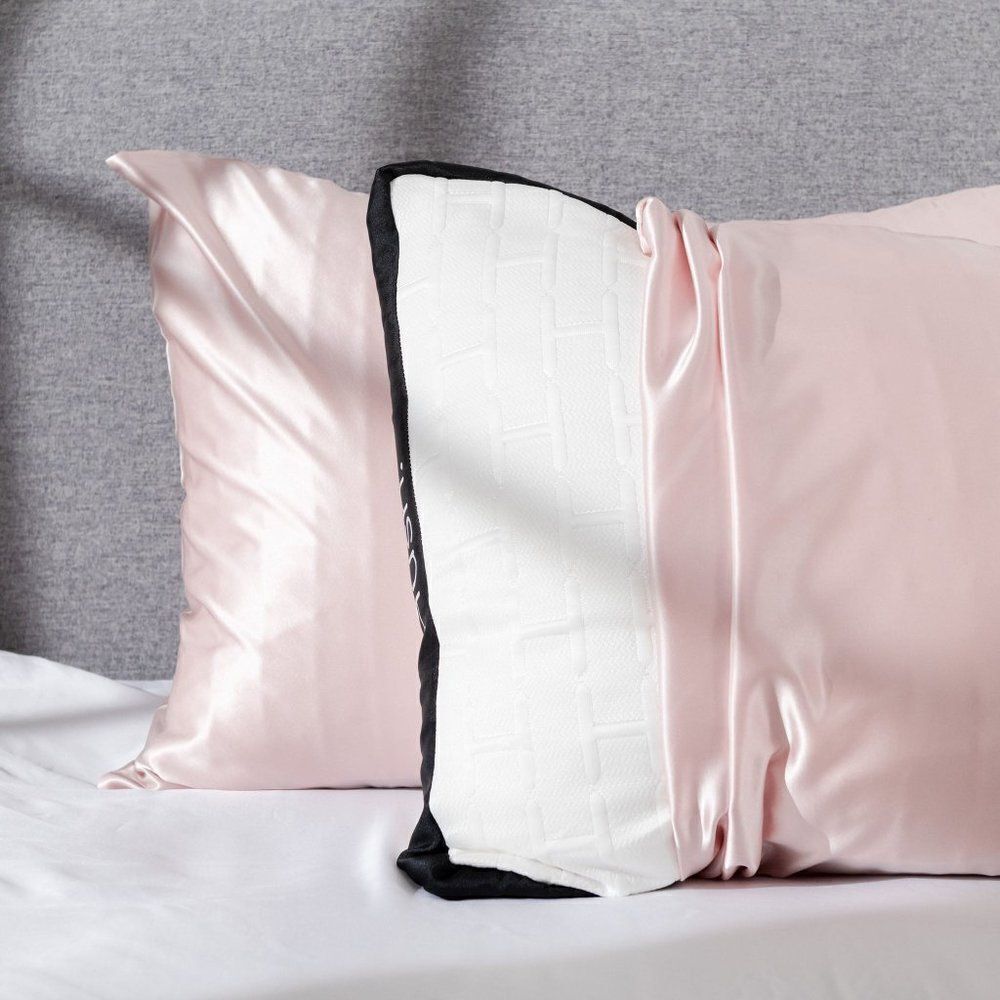 Hush 100% Pure Mulberry Silk 22 -Momme Pink Queen Pillowcase Sold out ev… - Picture 7 of 16